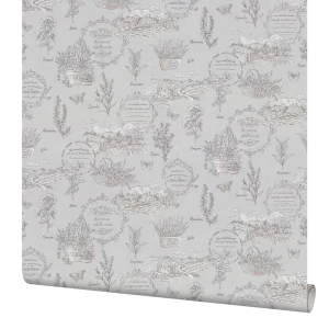 Обои флизелиновые Palitra Home Aromatique серые с текстурой тиснения 89392989