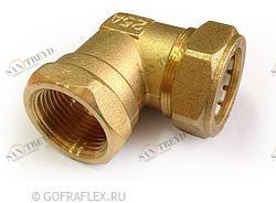 Фитинг угловой труба-внутренняя резьба 25мм* 1 дюйм Flexible hose Россия BL25