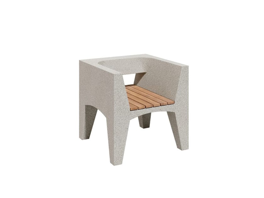 Бетонное наружное сиденье с подлокотниками amop Lord ARCH-00146024