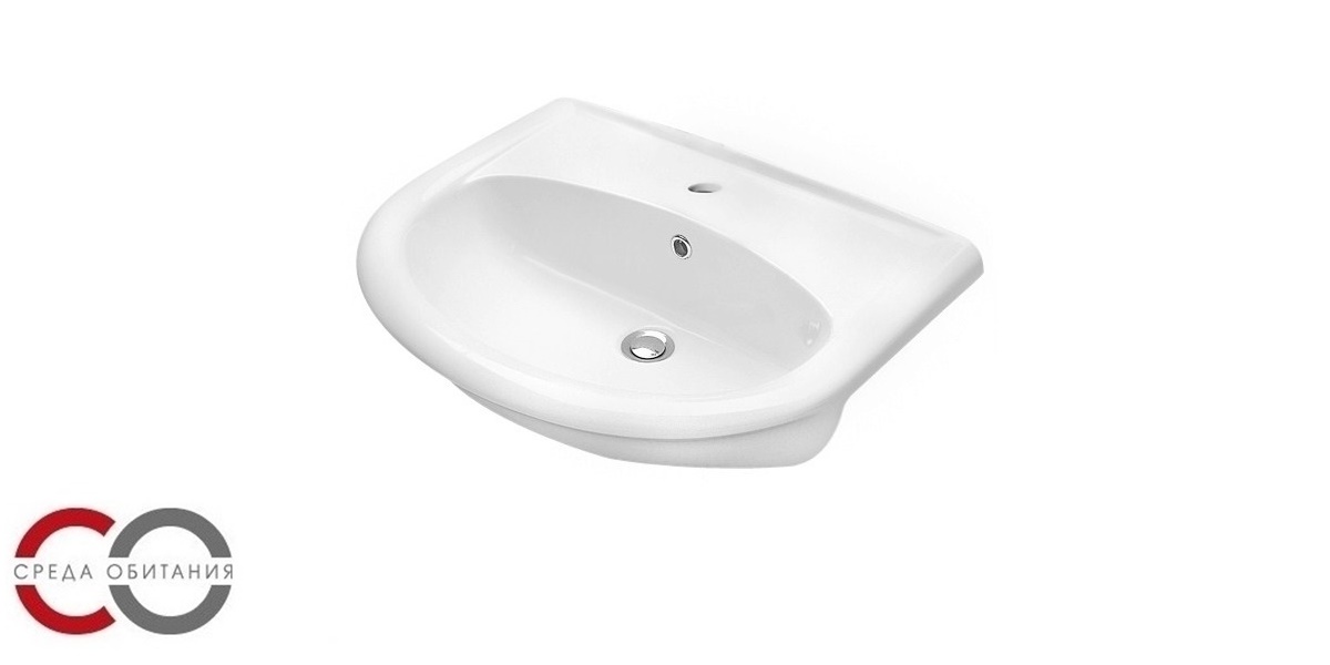 6340 Подвесная раковина настенная овальная Olympia Ceramica  белая  - Вид №1