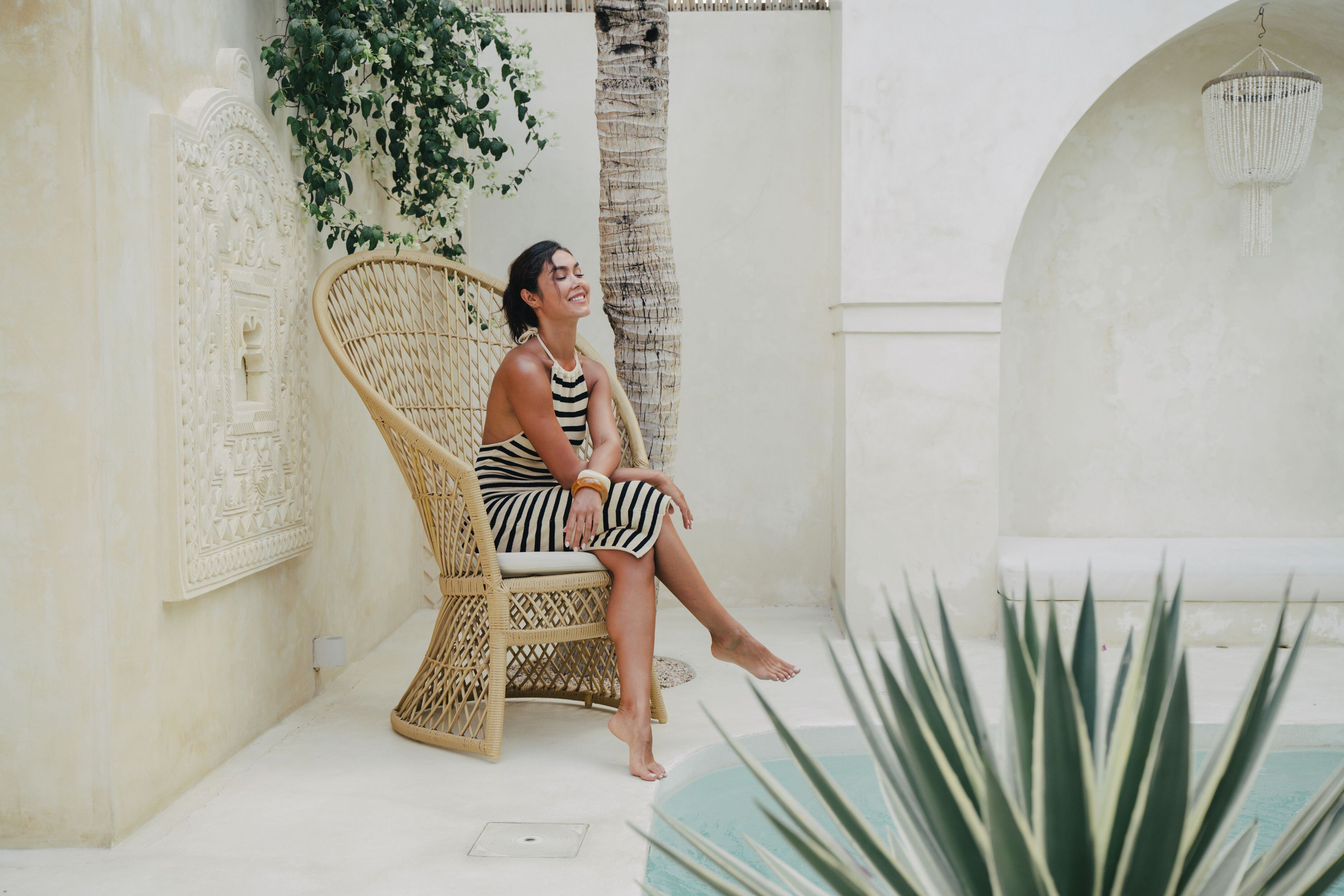 Садовое кресло из синтетического волокна с высокой спинкой cbdesign Agadir ARCH-00033714 - Вид №2