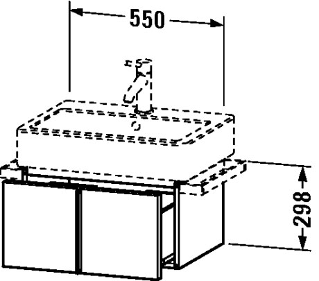 VE610404343 Vero Тумбочка подвесная Базальт матовый, декор Duravit - Вид №1