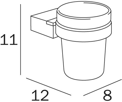 INDA® Подставка для зубных щеток из матового стекла Logic A33100 - Вид №1