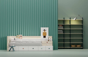 103572 Детская спальня с кроватью с изголовьем Paralex La Grama Kubox