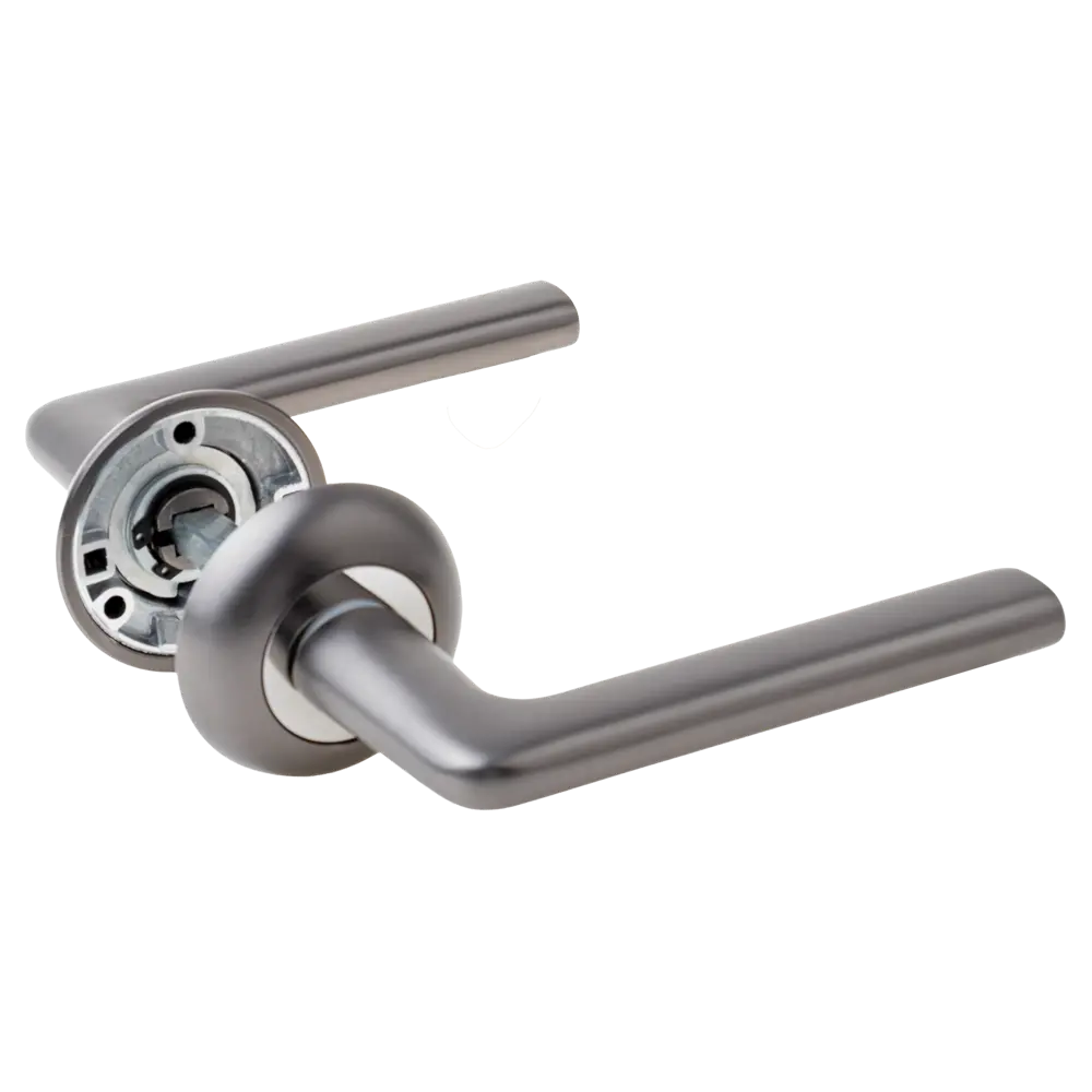 Дверная ручка на розетке Armex H-14083-A без запирания цвет графит STLM-2044439