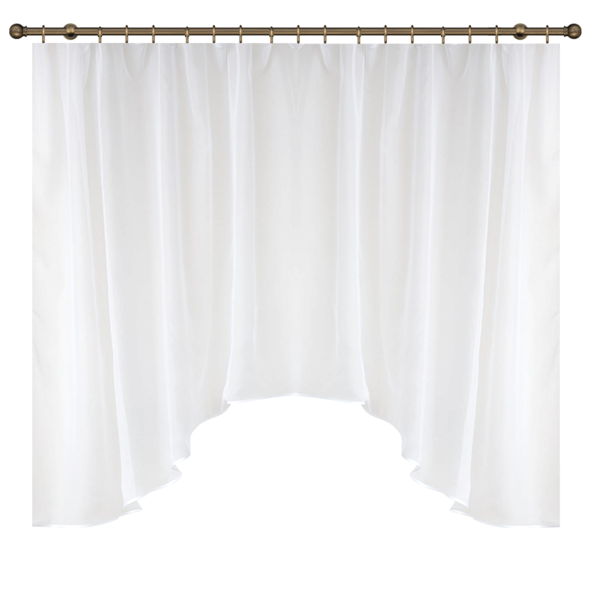 86116418 Штора на ленте для кухни "Арка" 285x160 см цвет белый Santreyd 