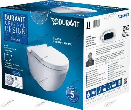 45270900A1 Подвесной унитаз настенный Белый Duravit Starck 3 Германия