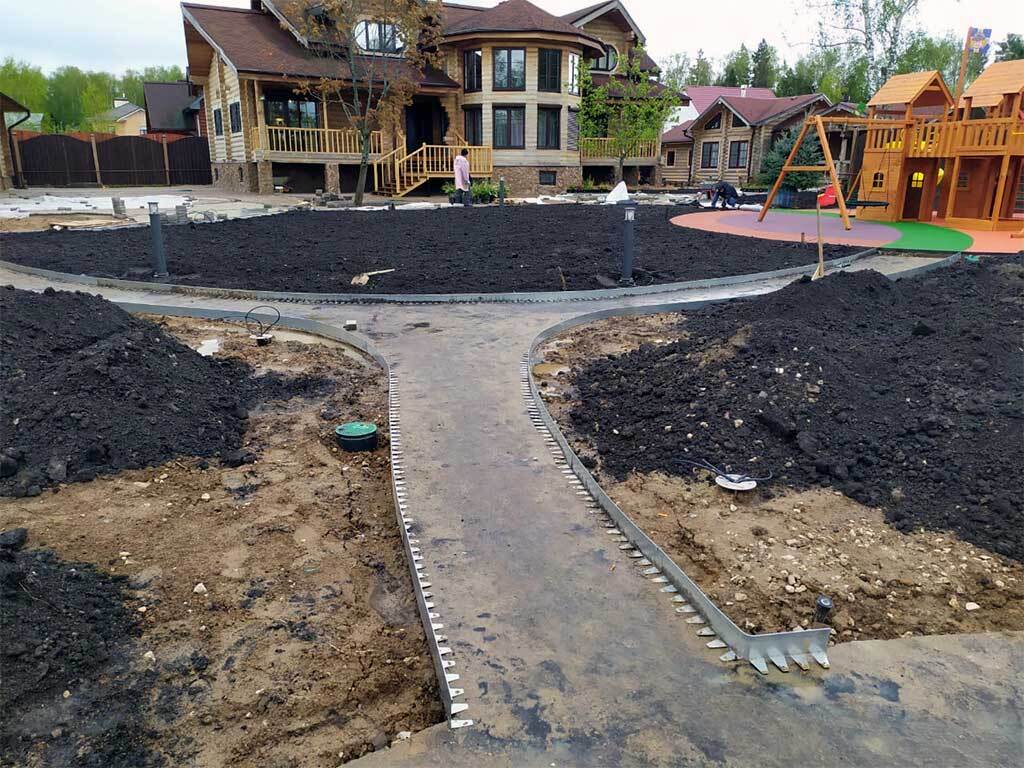 Металлический бордюр 1200*120*70*1,5 компл. ГеоПластБорд GPBST-02 - Вид №4