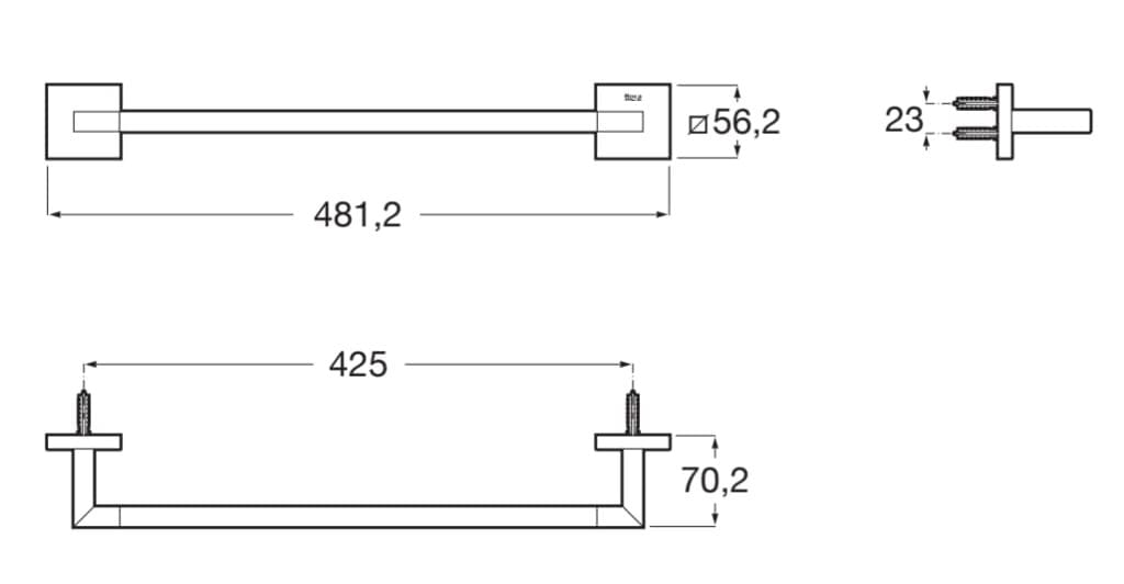 Металлический держатель для полотенец Roca Hotels ARCH-00032065 - Вид №7
