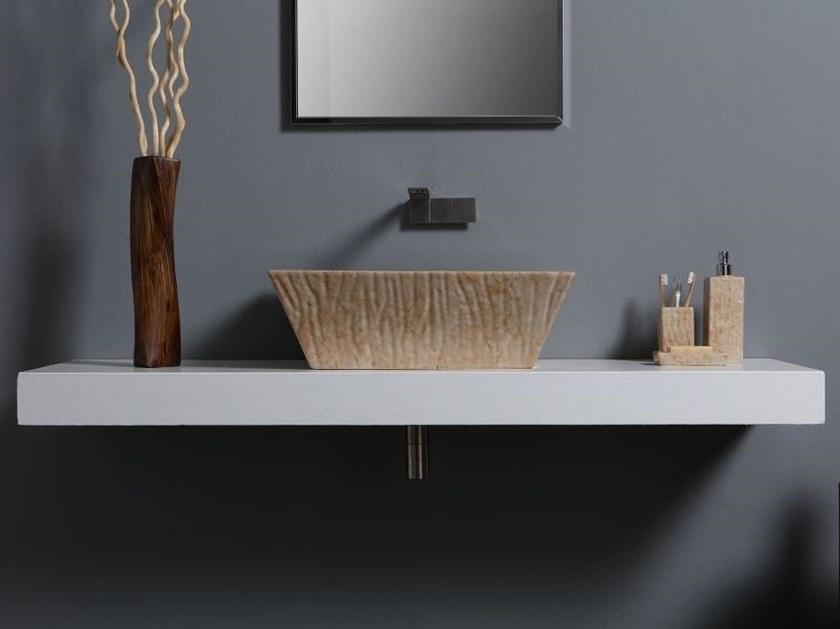 Ptr01r Подвесная раковина настенная овальная Horganica Pietra белая - Вид №5