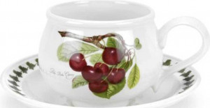 10571691 Portmeirion Чашка для завтрака с блюдцем Portmeirion "Помона.Вишня" 270мл Фаянс