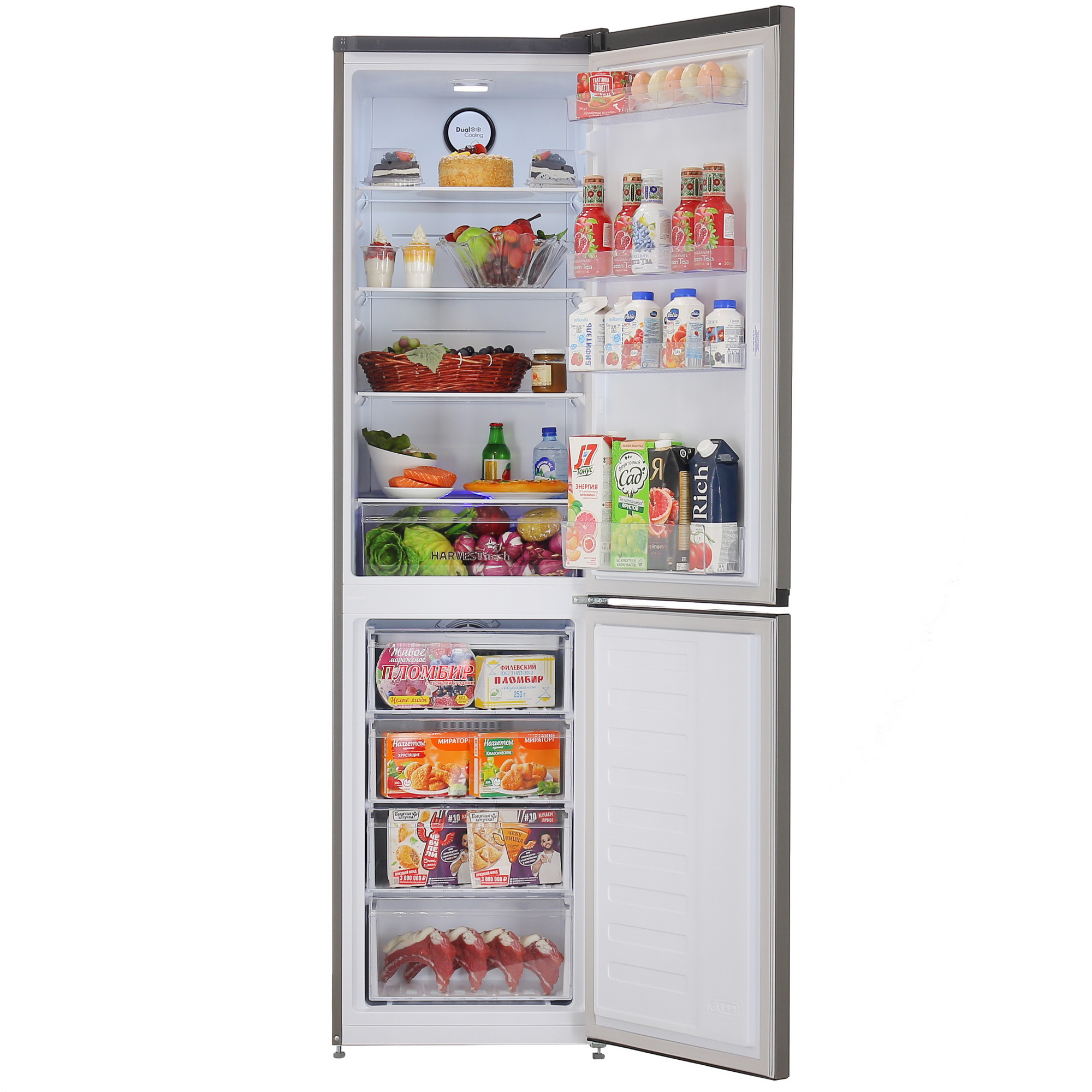 5449138 Холодильник с морозильником   Beko B3R0CNK332HG серый STDN-0119255 - Вид №5