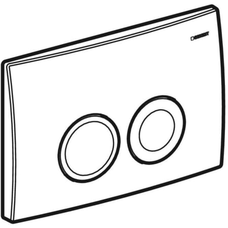 115.125.46.1 Смывная клавиша Geberit Delta21, двойной смыв Geberit  - Вид №1