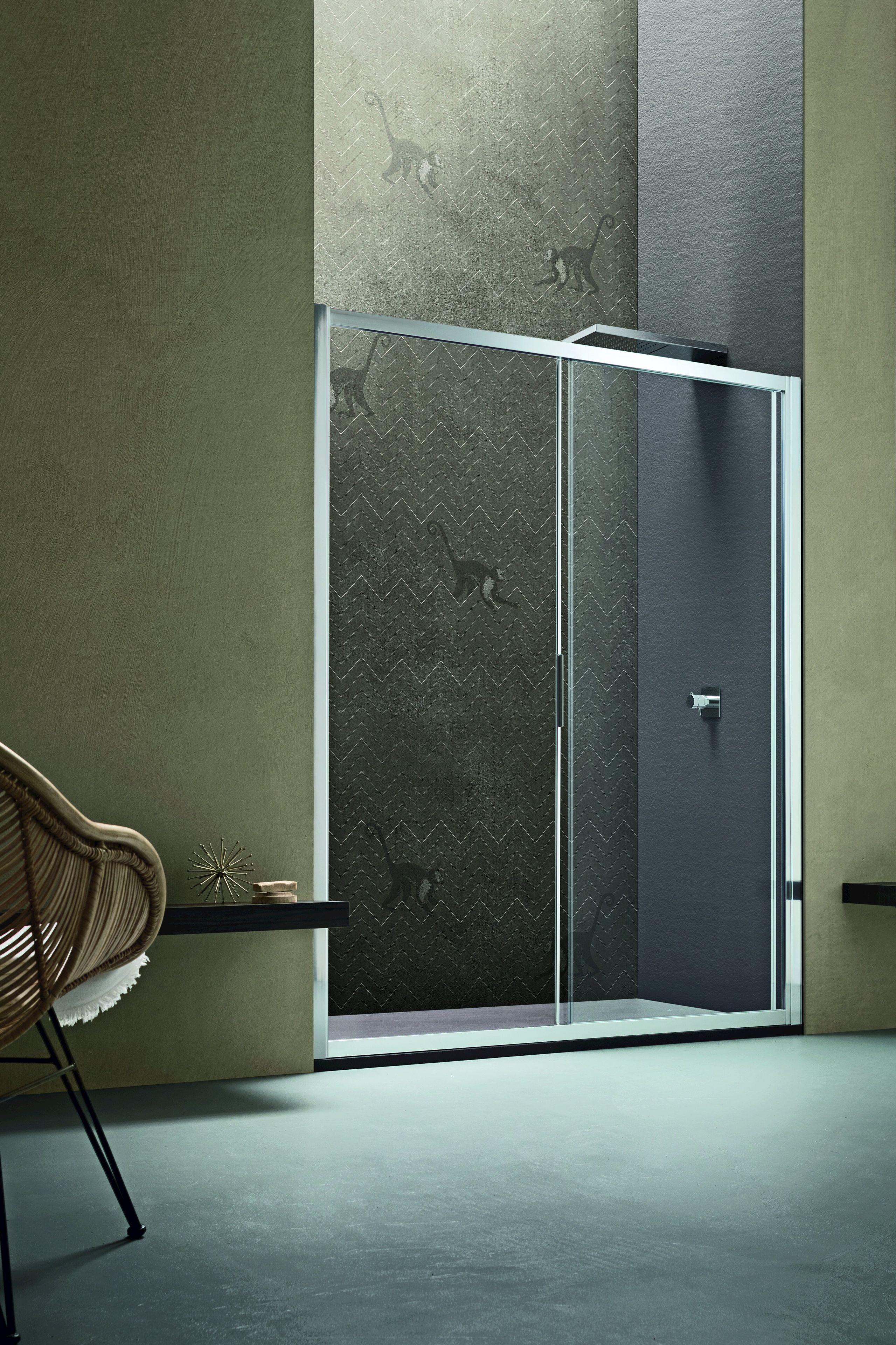 Нишевая душевая кабина с раздвижной дверью ARBLU ARCH-00150333 - Вид №1