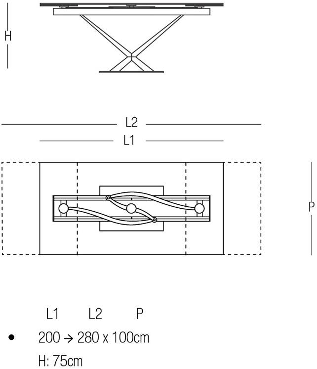 NAOS Раскладной прямоугольный обеденный стол из хрусталя sun-id-1366670 - Вид №5