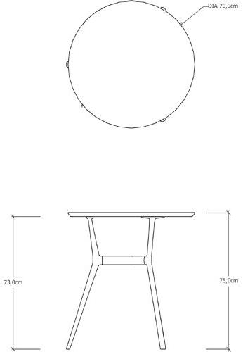 TRIBÙ Круглый садовый стол из гранита и алюминия Branch 07661g/07660g - Вид №7