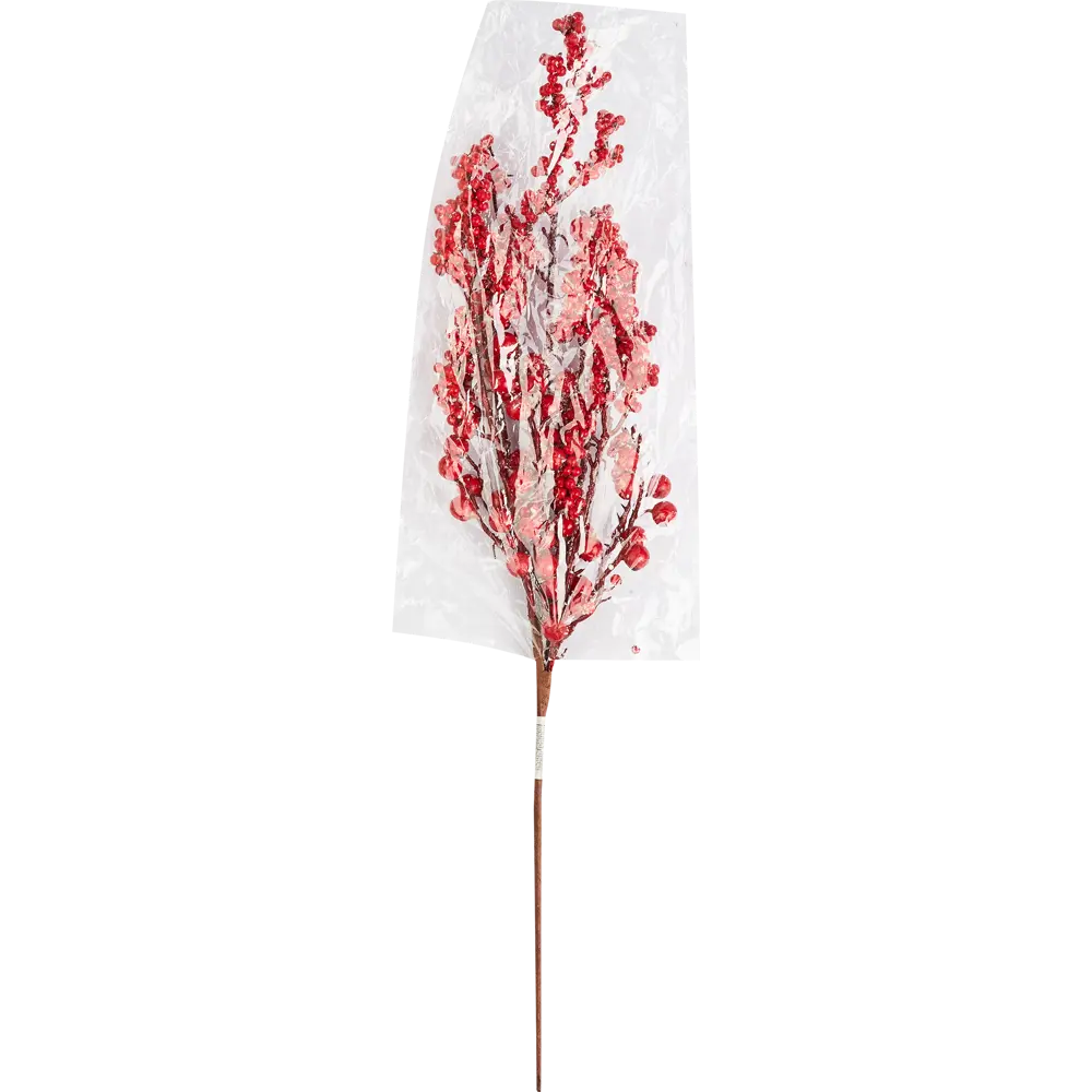 Веточка зимней рябины пластик разноцветный 10x60 см Santreyd STLM-2046711 - Вид №3