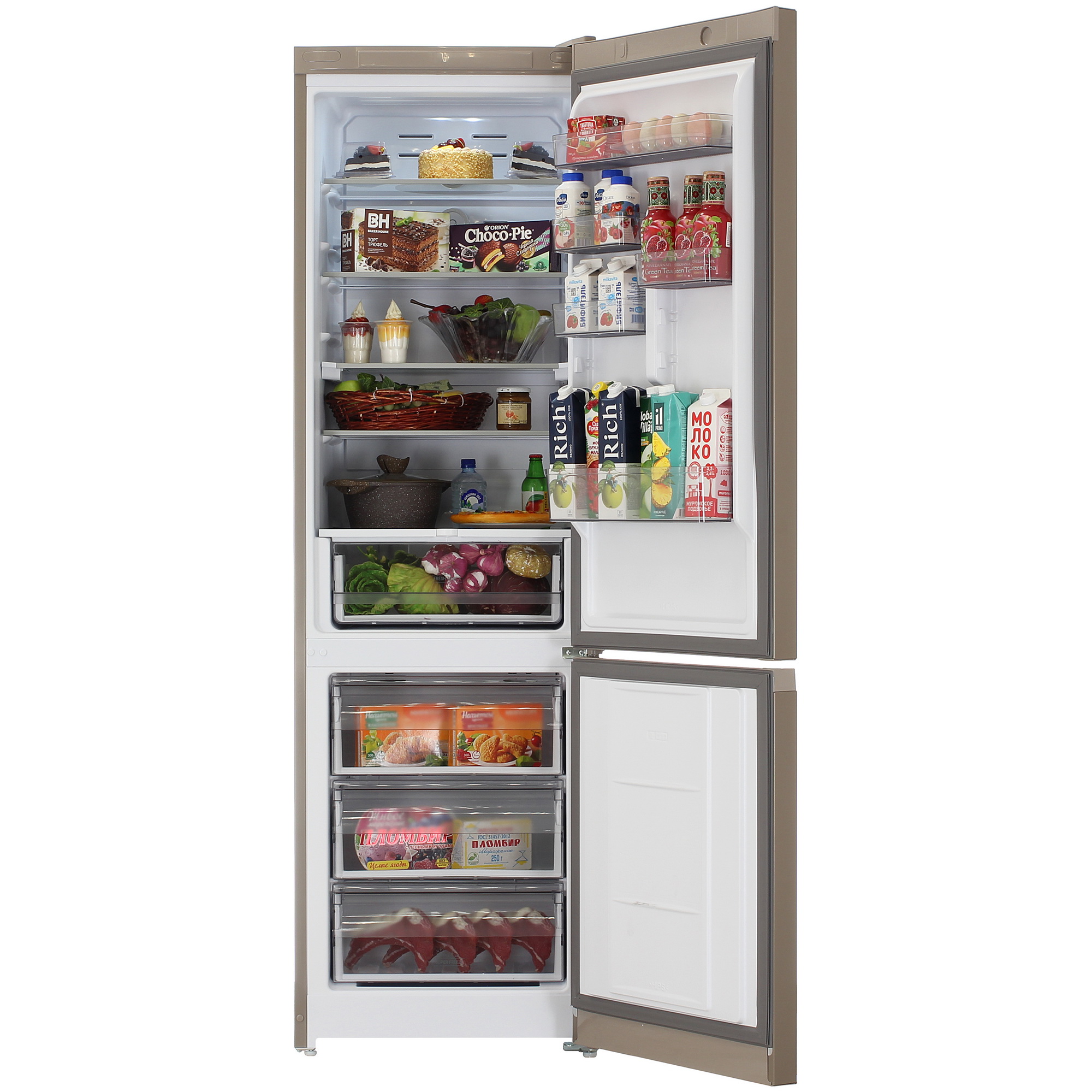 9261650 Холодильник с морозильником   Hotpoint HT 7201I BZ O3 бронзовый STDN-0117375 - Вид №5