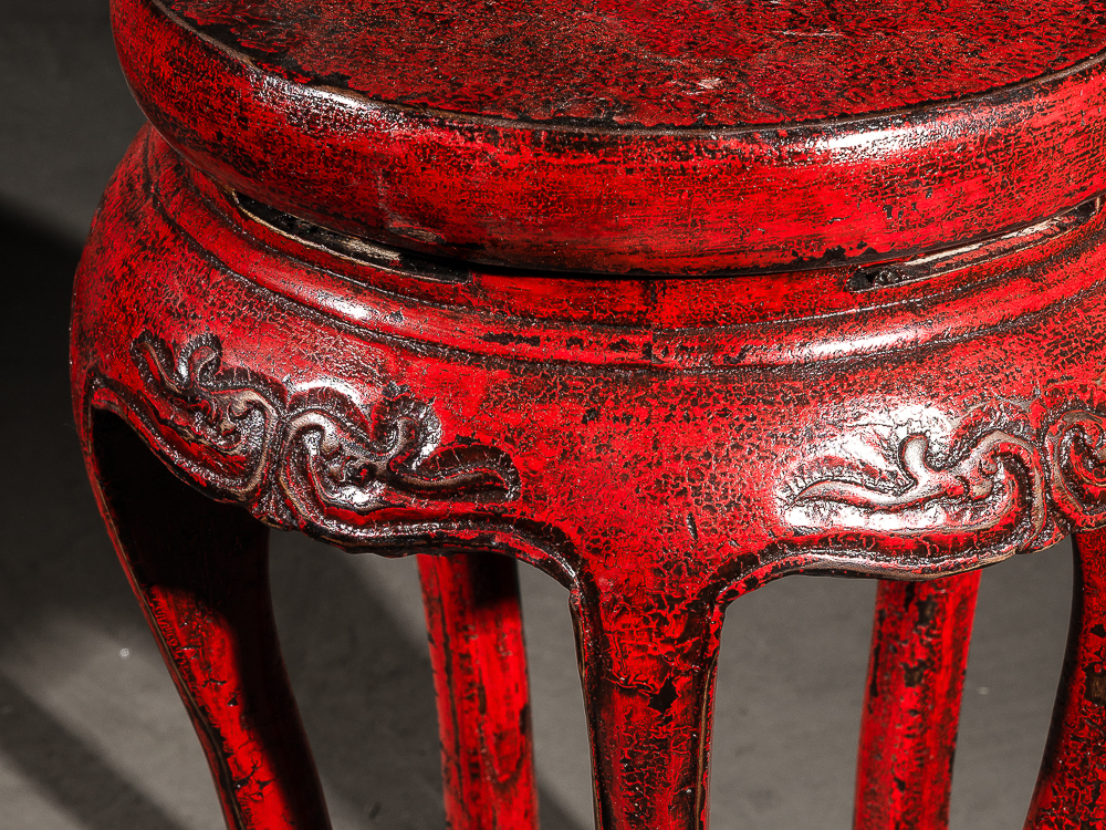 Табурет Юань- дэн Красный ДОМАШНЯЯ ОБСТАНОВКА CHINA 017396 Красный Santreyd  - Вид №3