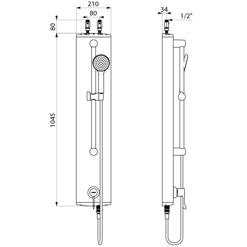 H9636 Душевая панель SECURITHERM DELABIE  - Вид №1