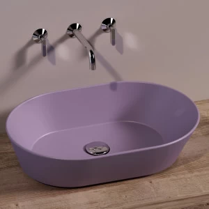 WA02PRUGNAMATT Накладная раковина на столешницу  овальная Simas