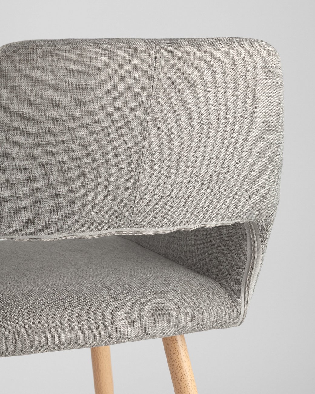 Стул с подлокотниками мягкий серый "Кромвель" STOOL GROUP ДИЗАЙНЕРСКИЕ 00-3881959 Серый  - Вид №5