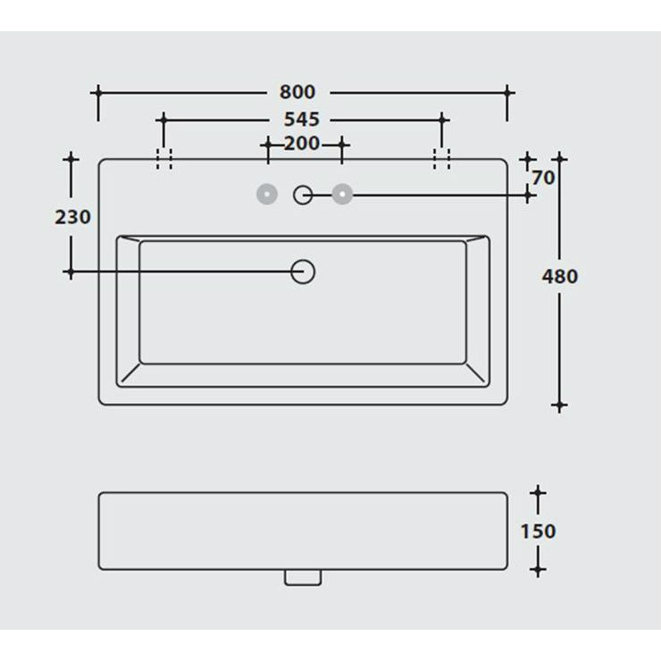 43513 Накладная раковина на столешницу  овальная Ceramica Hidra  - Вид №3