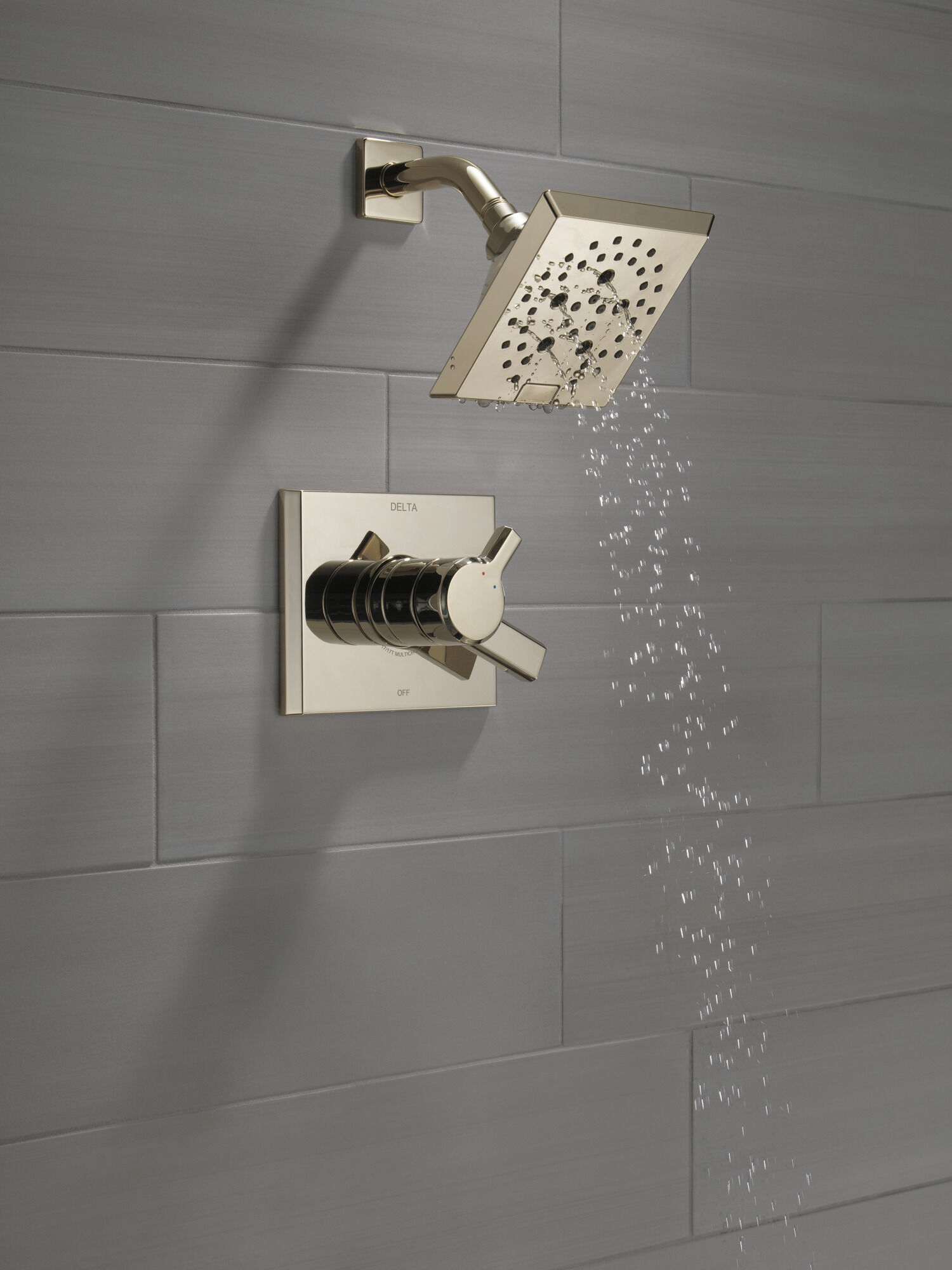 T17299-PN Накладка для душа Monitor® 17 серии H2Okinetic® Delta Faucet Pivotal Полированный никель  - Вид №9