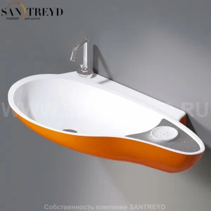 L235T0R1V4..214 Подвесная раковина настенная овальная A. e T. Italia SPOT белая