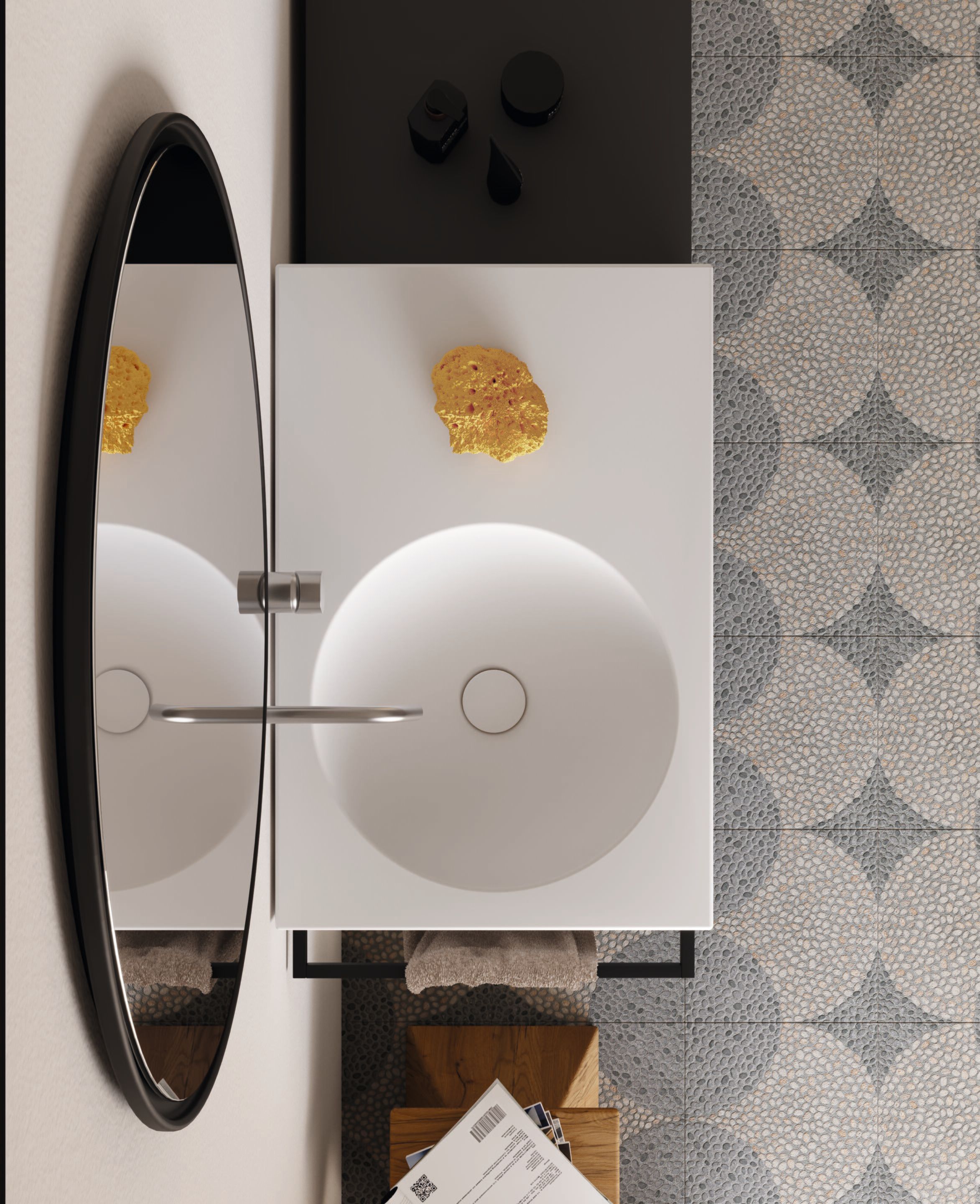 Керамическая консольная раковина с ящиками Galassia R70 ARCH-00038473 - Вид №4