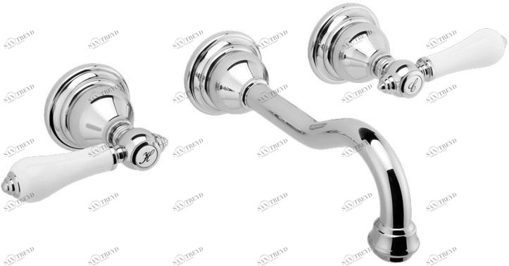 GRAFF Смеситель для умывальника настенный на 3 отверстия Canterbury 2366300