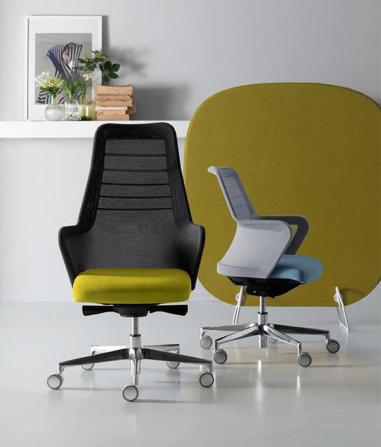 Quinti Sedute Регулируемое по высоте кресло руководителя из ткани с 5 спицами Miss mesh sun-id-1502345 - Вид №1