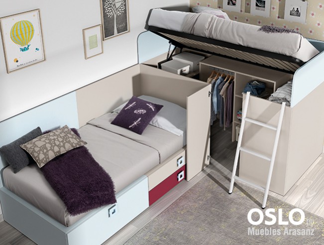 102654 Детская комната с модульной кроватью Ambiente 31 Arasanz Oslo Santreyd - Вид №2