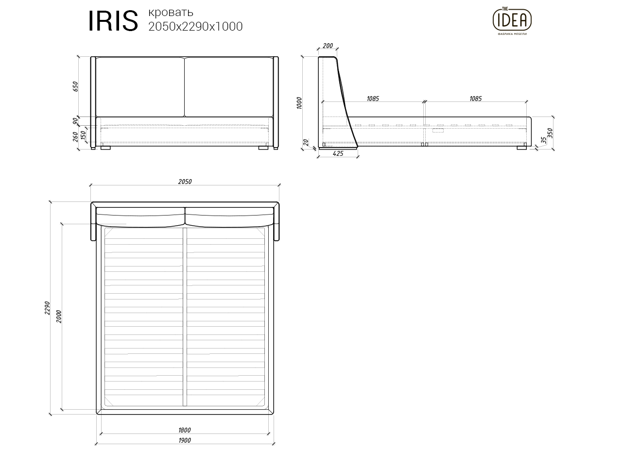 кровать IRIS 118 The IDEA кровать IRIS 118  - Вид №10