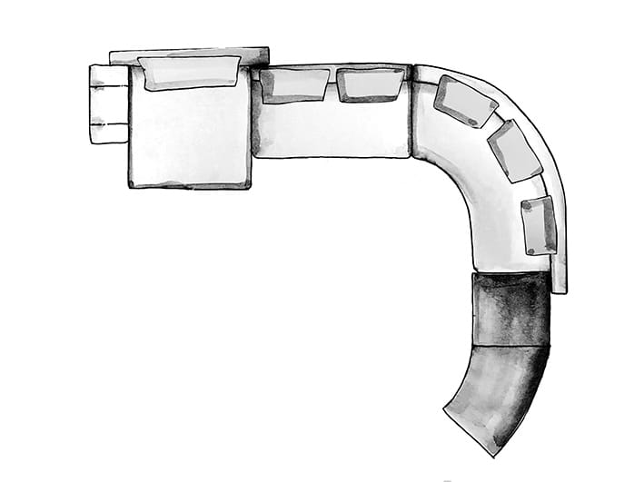 Модульный тканевый диван Minotti DANIELS ARCH-00025721