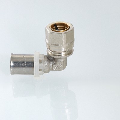 VTm.253.I.001615 Пресс-фитинг –  угольник с переходом на обжимное соединение Valtec 16 x 15 мм  - Вид №4