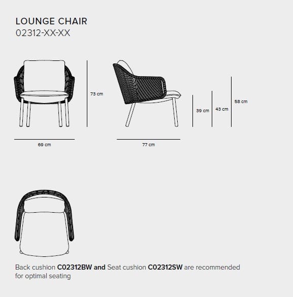 Алюминиевое садовое кресло с подлокотниками TRIBÙ Senja ARCH-00056855 - Вид №10