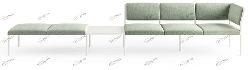 Crassevig Модульная тканевая скамья со спинкой Plug sun-id-1454022