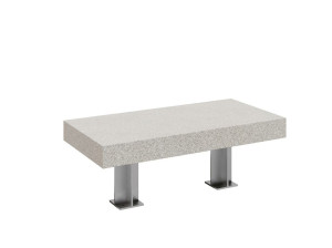 Бетонная скамья без спинки