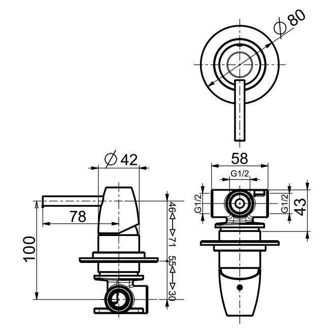 OE880101015 Смеситель для душа Webert Opera Moderna  - Вид №1