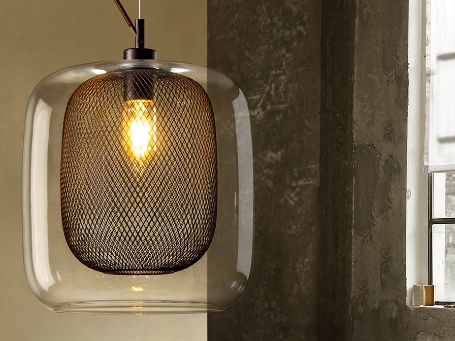 109067 Подвесной светильник 1L шоколадный большой Schuller Fox