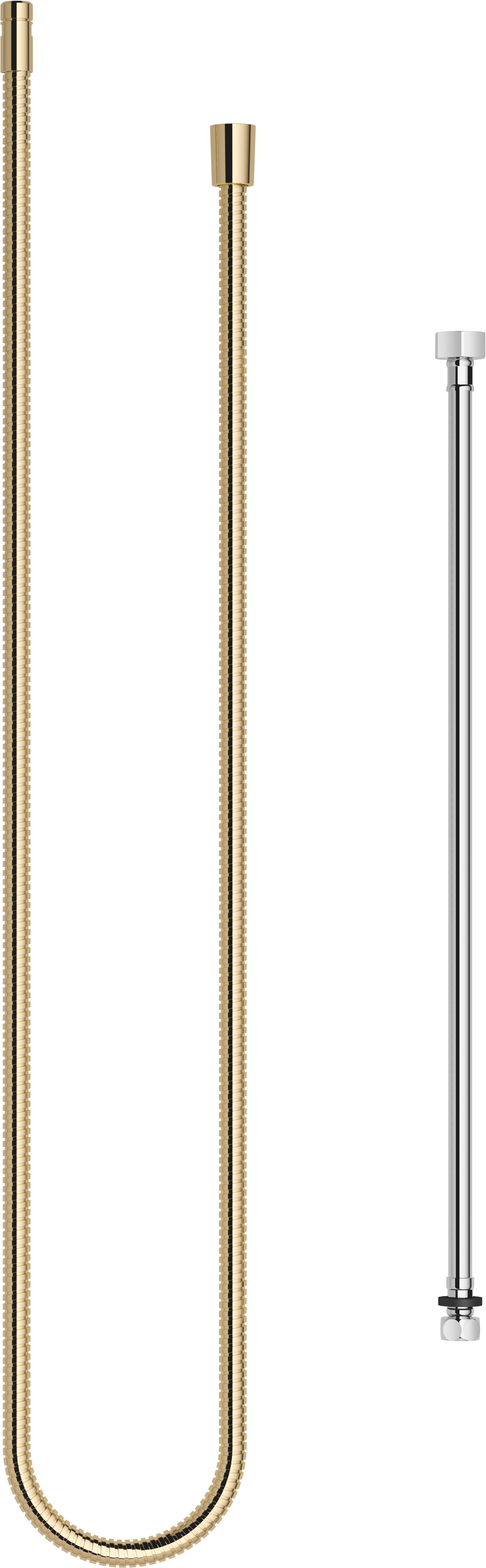 Металлический душевой шланг из двух частей 1/2" x 3/8" x 2250 мм - Durabrass (23-каратное золото)