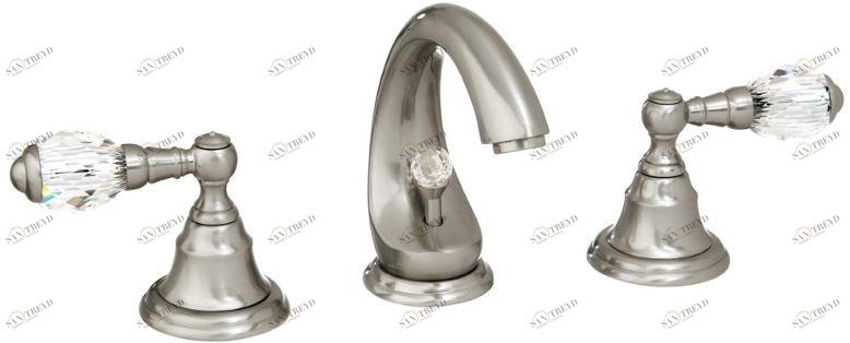 Bronces Mestre Смеситель для мойки на 3 отверстия с кристаллами swarovski® Atlantica sun-id-1425931