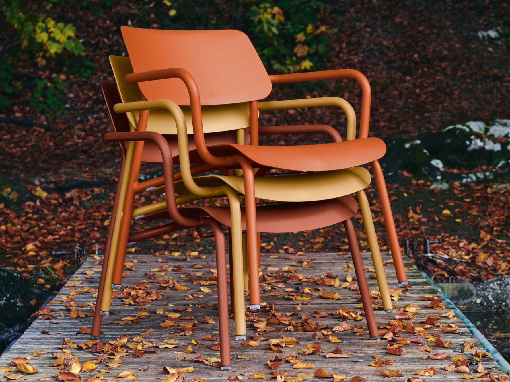 Алюминиевый садовый стул с подлокотниками Fermob Studie ARCH-00089613 - Вид №2