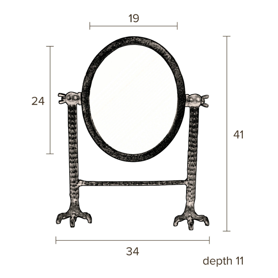 Зеркало Falcon, латунь Dutchbone 8100021 - Вид №7