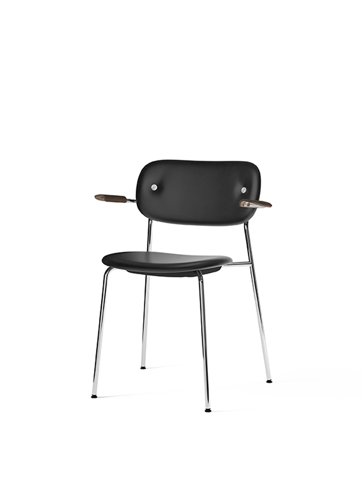 1110008-020302ZZ MENU Обеденный стул, полностью обитый, с подлокотником, Хром Дуб натуральный | Доппиопанама Т14012 / 004  - Вид №6