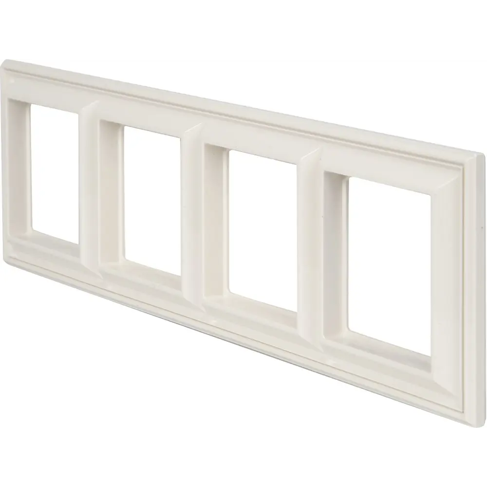 Рамка для розеток и выключателей EcoProfi Design 4 поста цвет бежевый Santreyd Jung EcoProfi STLM-2029966
