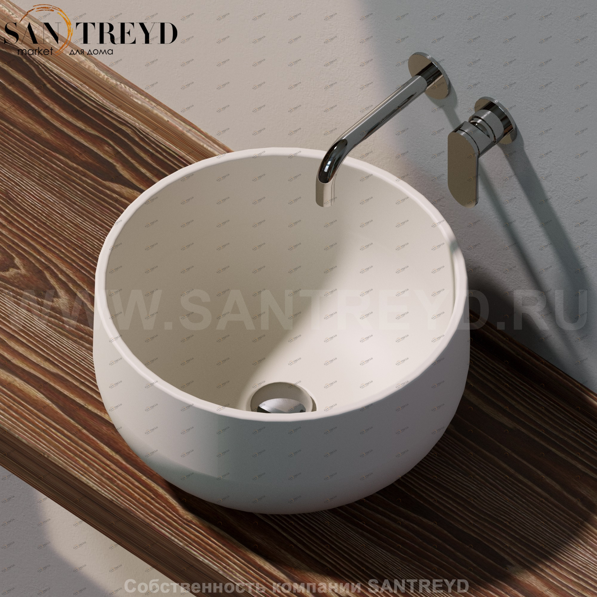 SD42L9003 Накладная раковина на столешницу  круглая Ceramica Flaminia Saltodacqua