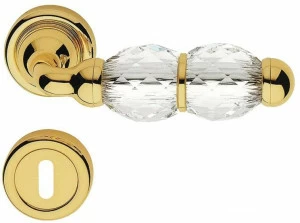 LINEA CALI' Ручка из хромированной латуни с кристаллами swarovski® на розе с замком Crystal