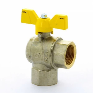 Кран шаровой для газа ВВ угловой FUTURGAS бабочка F.I.V. 1"